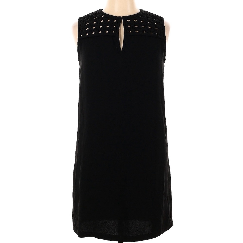 Diane Von Furstenberg Black Woven Cutout Dress